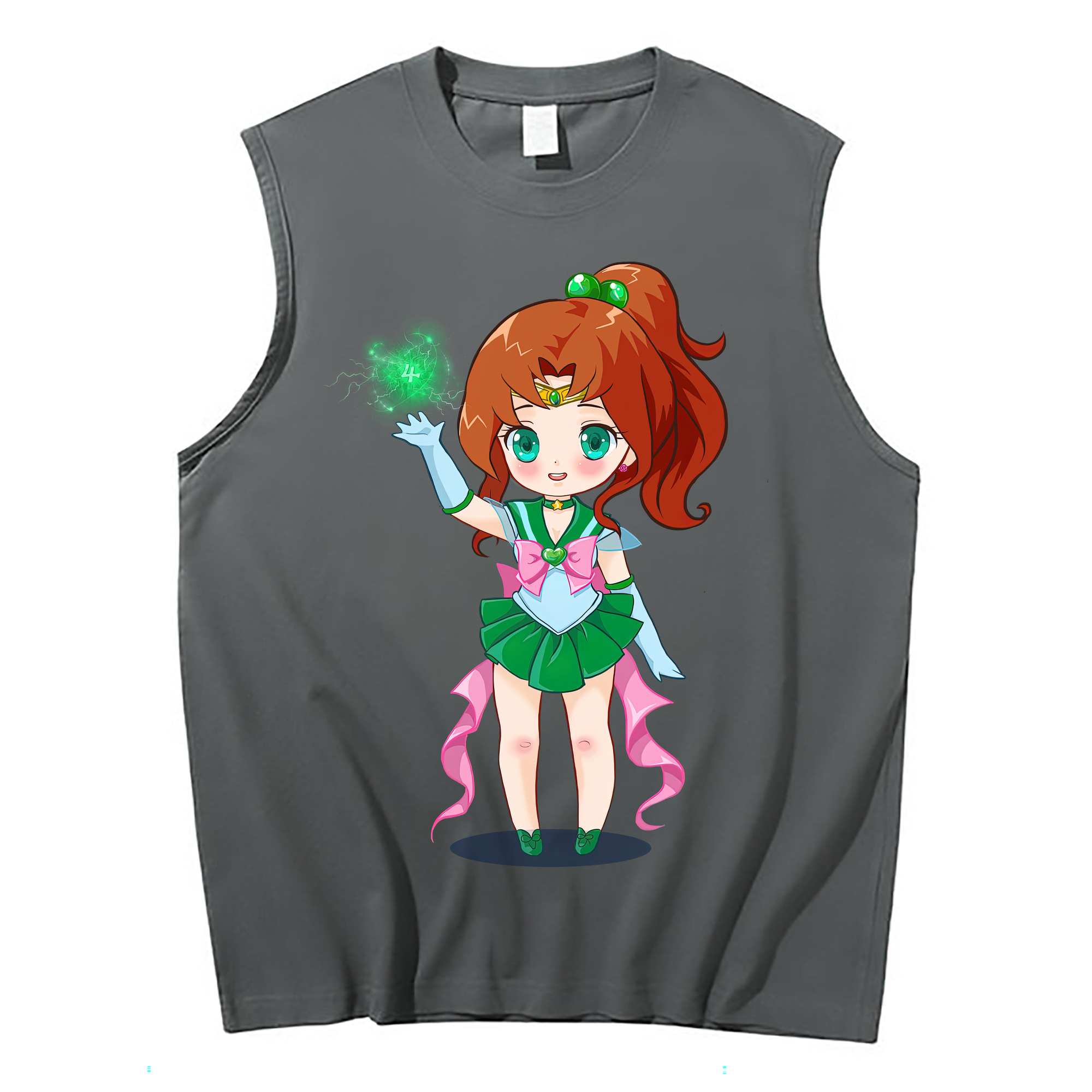 （画像用） 美少女戦士セーラームーン 木野 まこと きの まこと Sailor Moon Kino Makoto （セーラージュピター；Sailor Jupiter） コットン100％タンクトップ（フロントプリント）